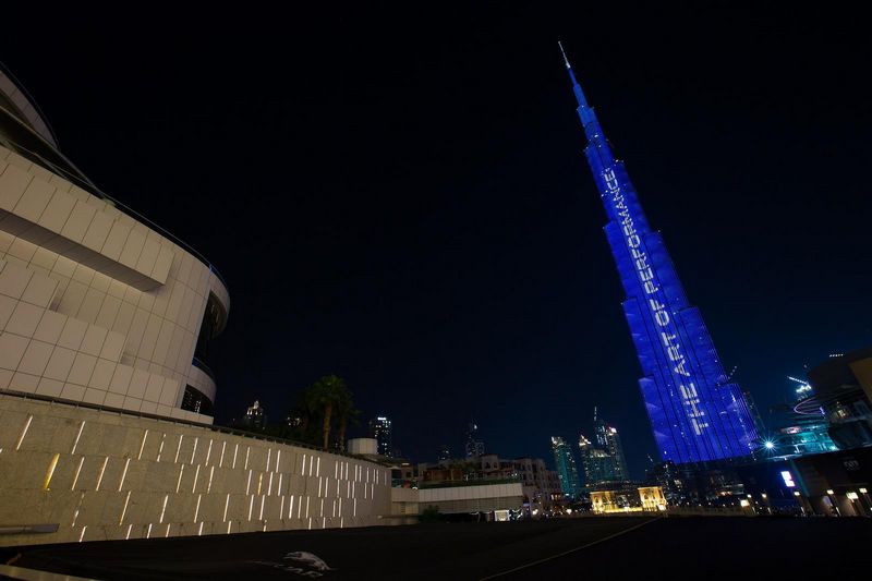 Lancement spectaculaire de la Jaguar F-Pace - Burj Khalifa - Dubai 