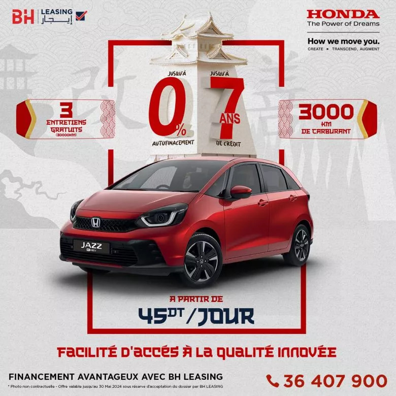 Honda Tunisie et BH Leasing
