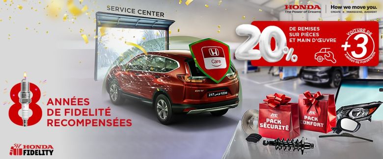 Promo Honda Service 8ème anniversaire